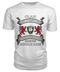 Clan Watson Family Tartan 2D T-shirt CA47 Watson Tartan Clan Tartan T-Shirt White S Watson Tartan Clan