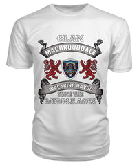 Clan McCorquodale Family Tartan 2D T-shirt FB90 McCorquodale Tartan Clan Tartan T-Shirt White S McCorquodale Tartan Clan