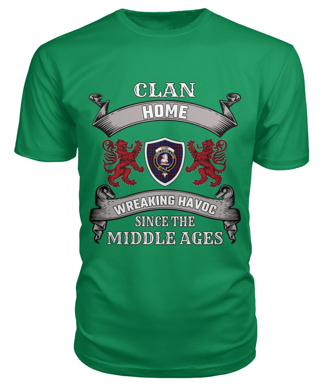 Clan Home Family Tartan 2D T-shirt RN52 Home Tartan Clan Tartan T-Shirt Green Apple S Home Tartan Clan