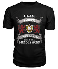 Clan Jardine Family Tartan 2D T-shirt KP38 Jardine Tartan Clan Tartan T-Shirt Black S Jardine Tartan Clan