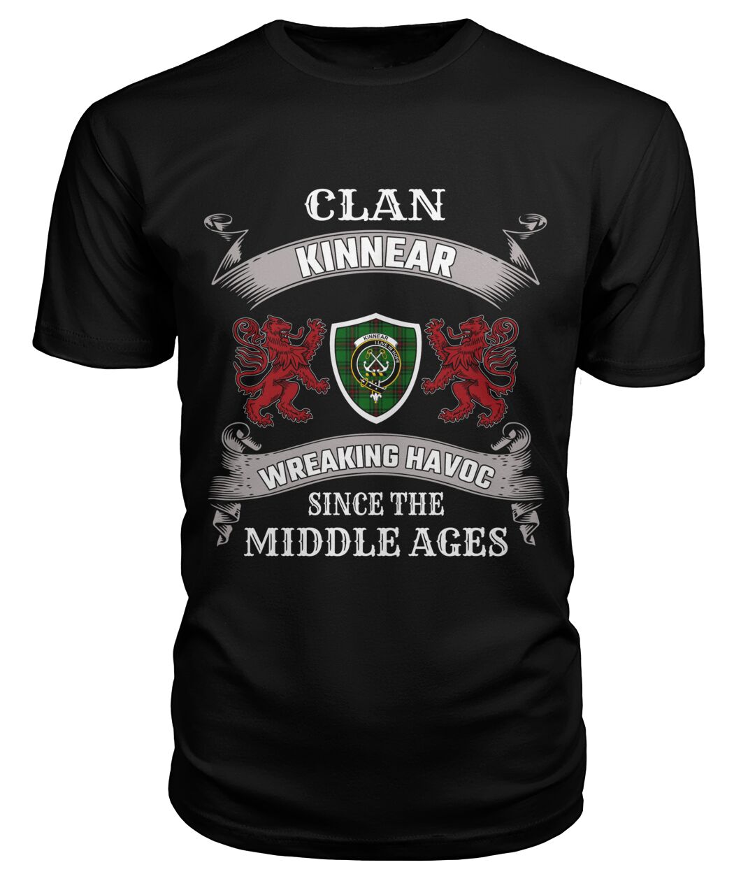 Clan Kinnear Family Tartan 2D T-shirt IQ33 Kinnear Tartan Clan Tartan T-Shirt Black S Kinnear Tartan Clan