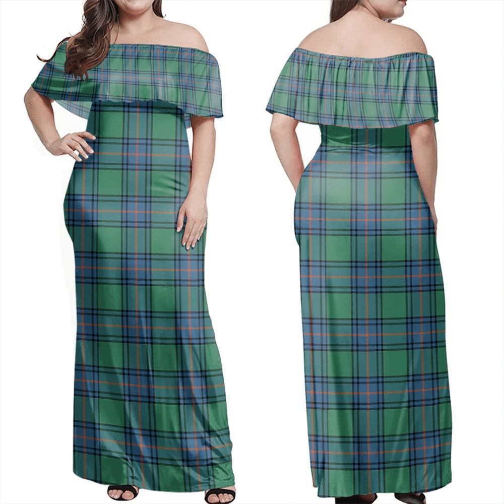 Clan Shaw Ancient Tartan Hawaii Dress JI52 Clan Shaw Tartan Hawaii Dress   