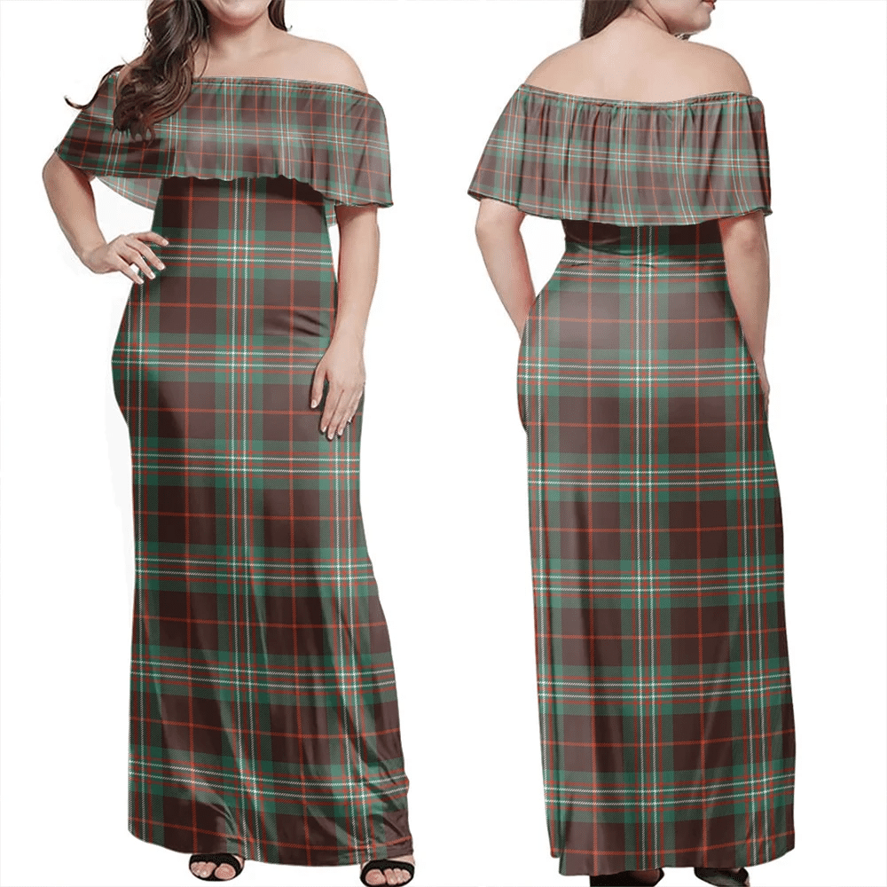 Clan Scott Brown Ancient Tartan Hawaii Dress WD45 Clan Scott (Scott Tartan) Tartan Hawaii Dress   