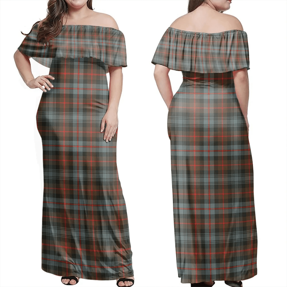 Clan Murray Of Atholl Weathered Tartan Hawaii Dress NN88 Clan Murray Tartan Hawaii Dress   