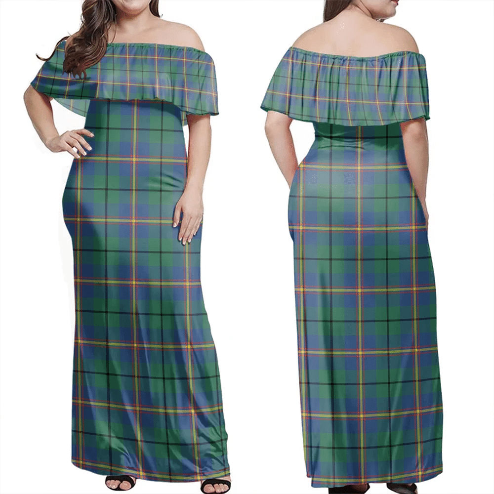 Clan Carmichael Ancient Tartan Hawaii Dress DJ36 Clan Carmichael Tartan Hawaii Dress   