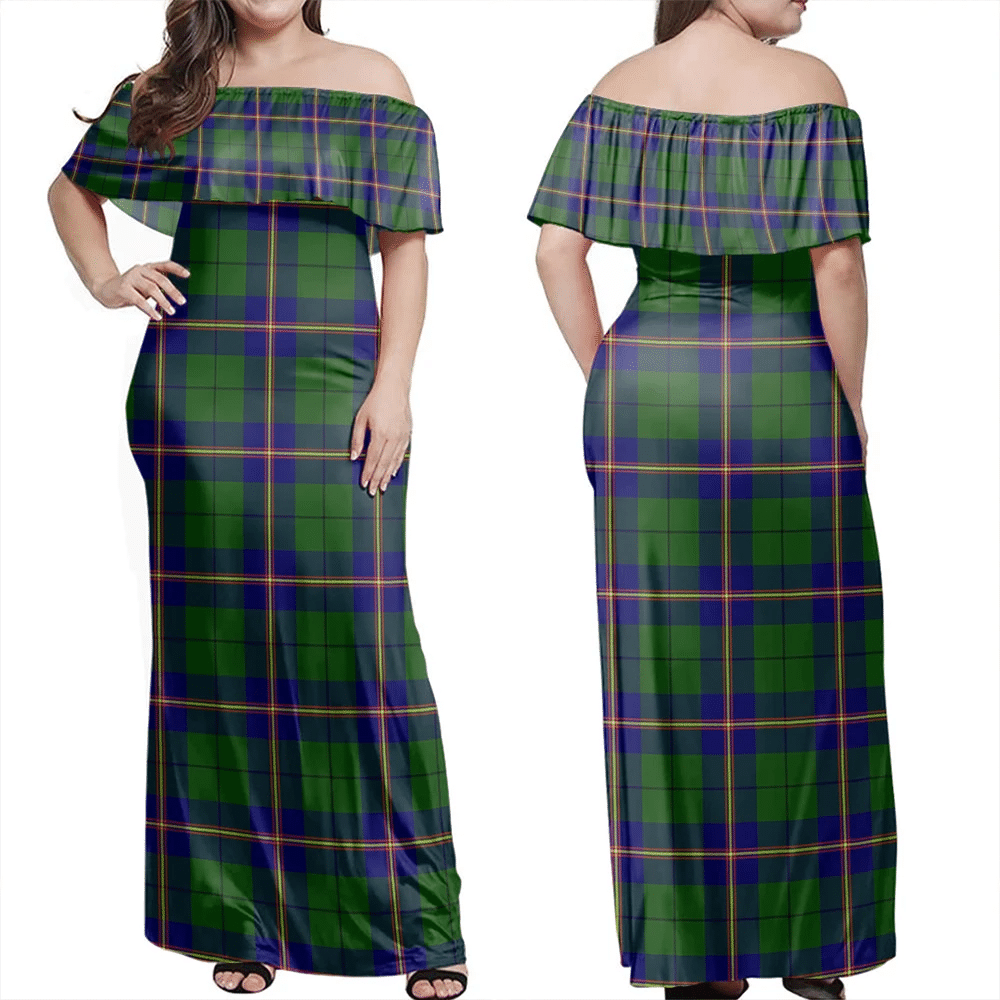 Clan Carmichael Modern Tartan Hawaii Dress JS57 Clan Carmichael Tartan Hawaii Dress   