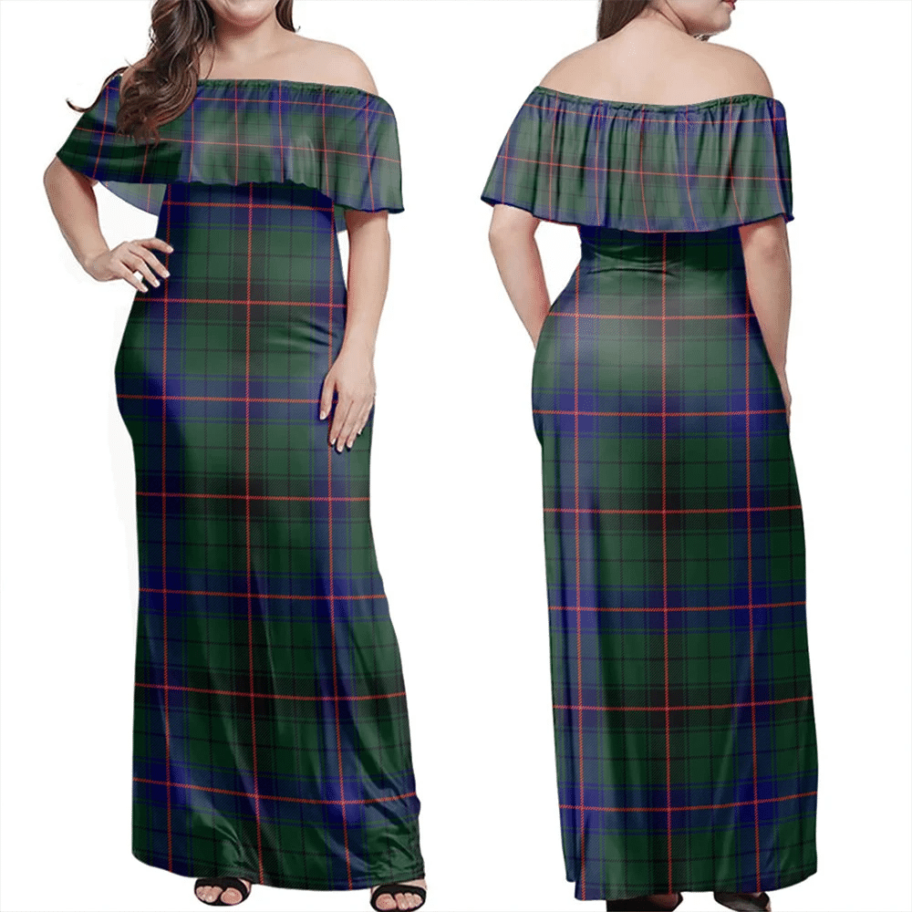 Clan Davidson Modern Tartan Hawaii Dress UE56 Clan Davidson Tartan Hawaii Dress   