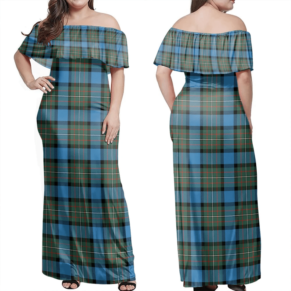 Clan Fergusson Ancient Tartan Hawaii Dress WZ95 Clan Fergusson Tartan Hawaii Dress   