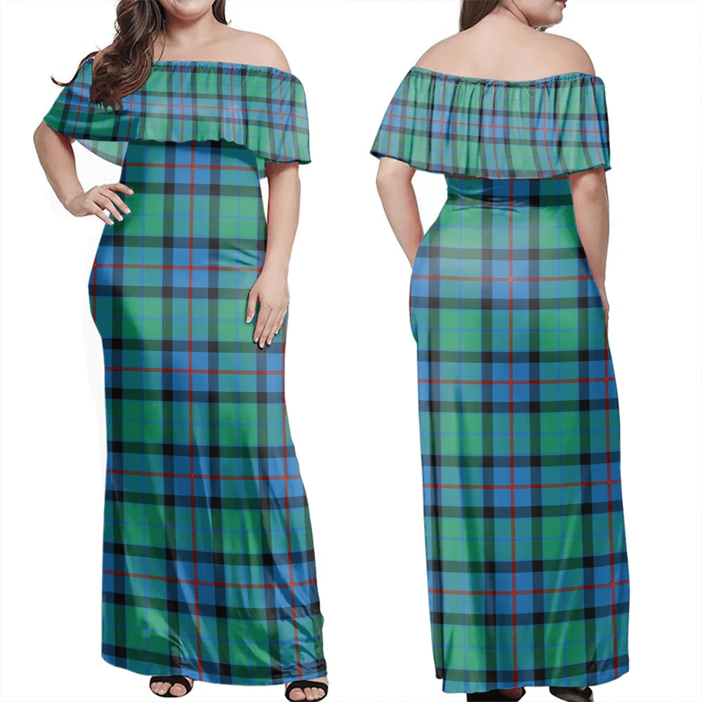 Clan Flower Of Scotland Tartan Hawaii Dress DO12 Clan Flower Of Scotland Tartan Hawaii Dress   