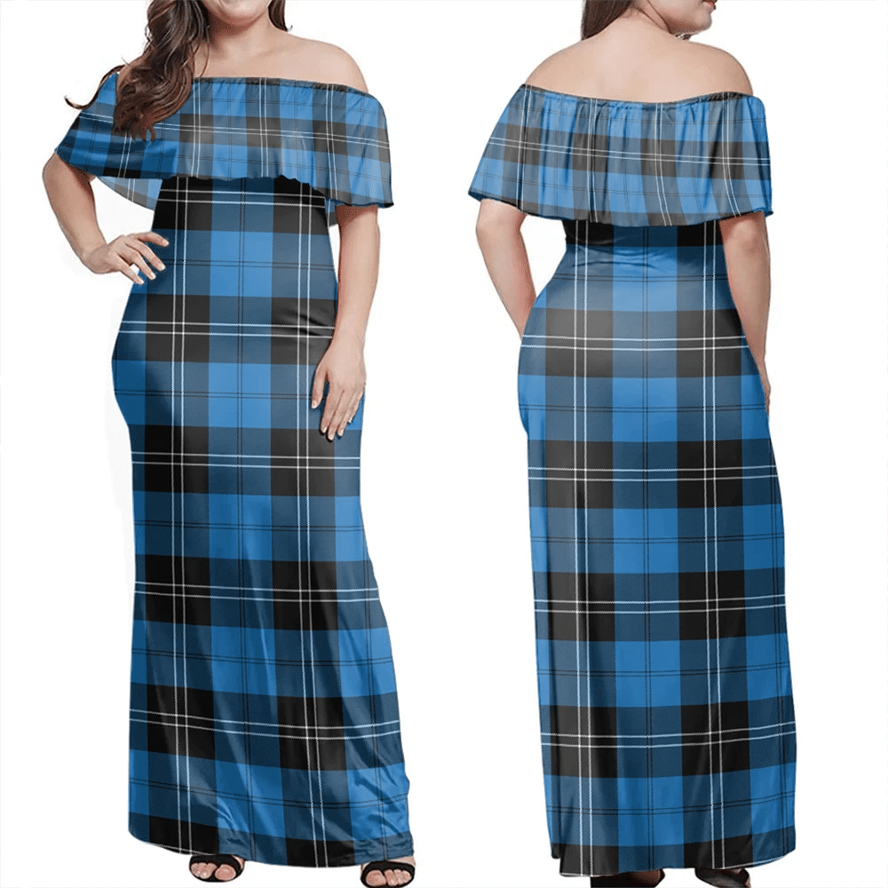 Clan Ramsay Blue Ancient Tartan Hawaii Dress HJ76 Clan Ramsay Tartan Hawaii Dress   