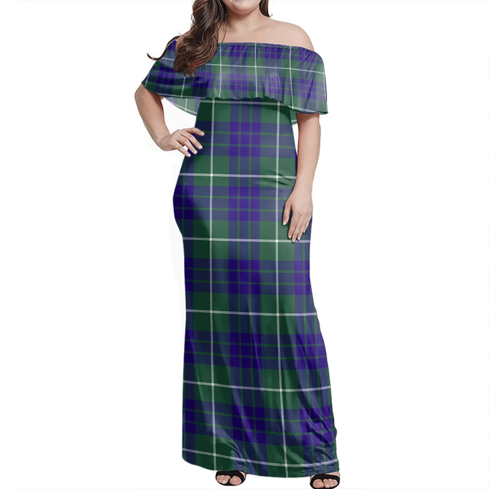 Clan Hamilton Hunting Modern Tartan Hawaii Dress KZ40 Clan Hamilton Tartan Hawaii Dress   