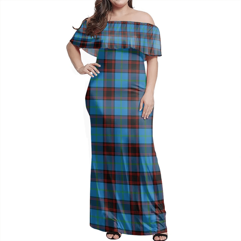 Clan Home Ancient Tartan Hawaii Dress XB89 Clan Home/Hume Tartan Hawaii Dress   