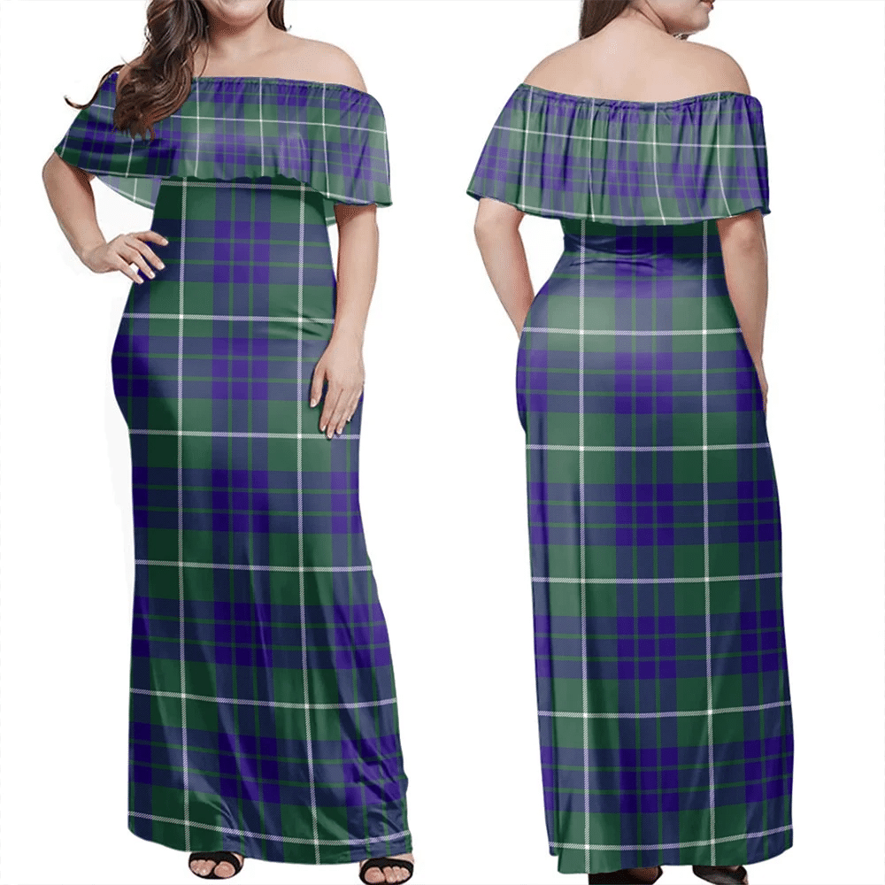 Clan Hamilton Hunting Modern Tartan Hawaii Dress KZ40 Clan Hamilton Tartan Hawaii Dress   