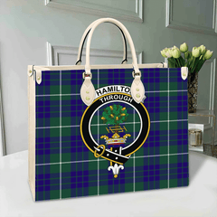 Clan Hamilton Hunting Modern Tartan Crest Leather Bag YV45 Clan Hamilton Tartan Today   