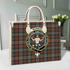 Clan Murray Of Atholl Weathered Tartan Crest Leather Bag JZ49 Clan Murray Tartan Today   