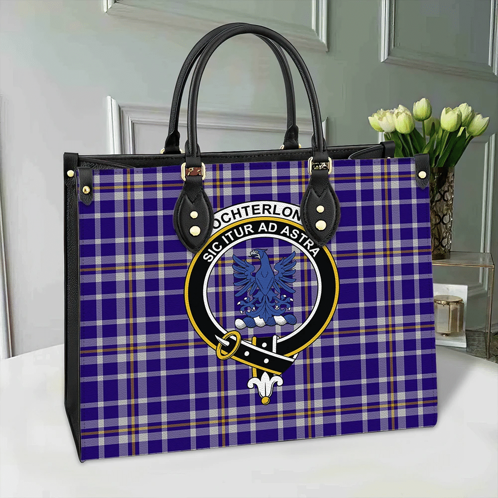 Clan Ochterlony Tartan Crest Leather Bag GJ98 Clan Ochterlony/ Ochterlonie Tartan Today   