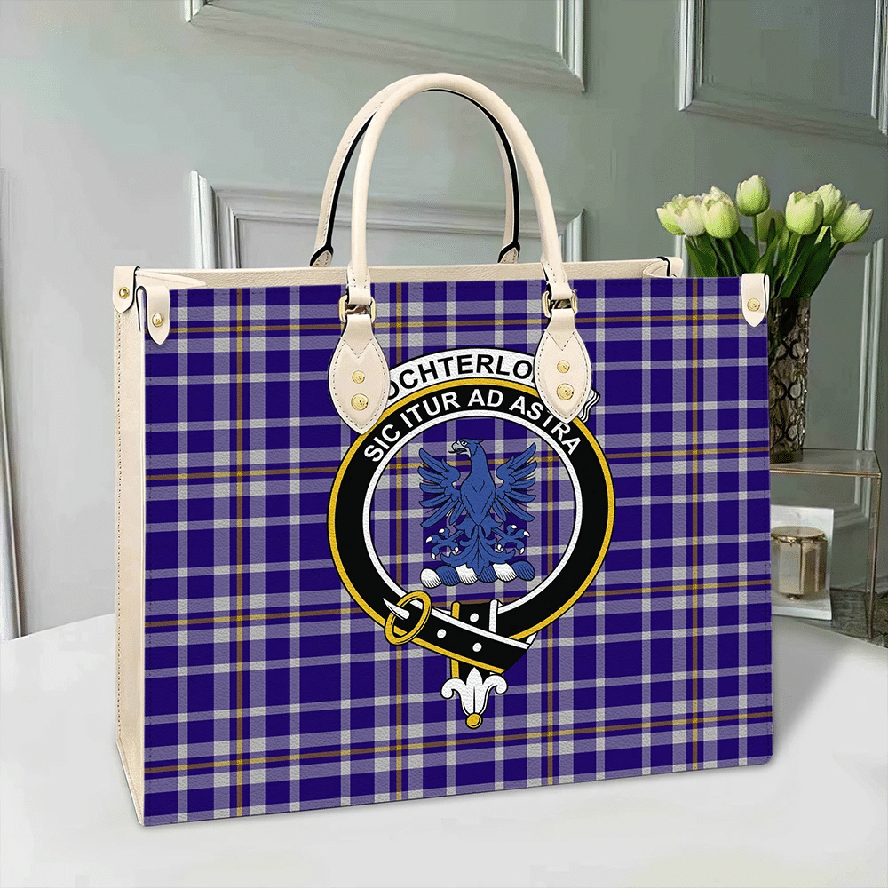 Clan Ochterlony Tartan Crest Leather Bag GJ98 Clan Ochterlony/ Ochterlonie Tartan Today   