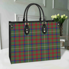 Clan Shaw Green Modern Tartan Leather Bag LC41 Clan Shaw Tartan Today   