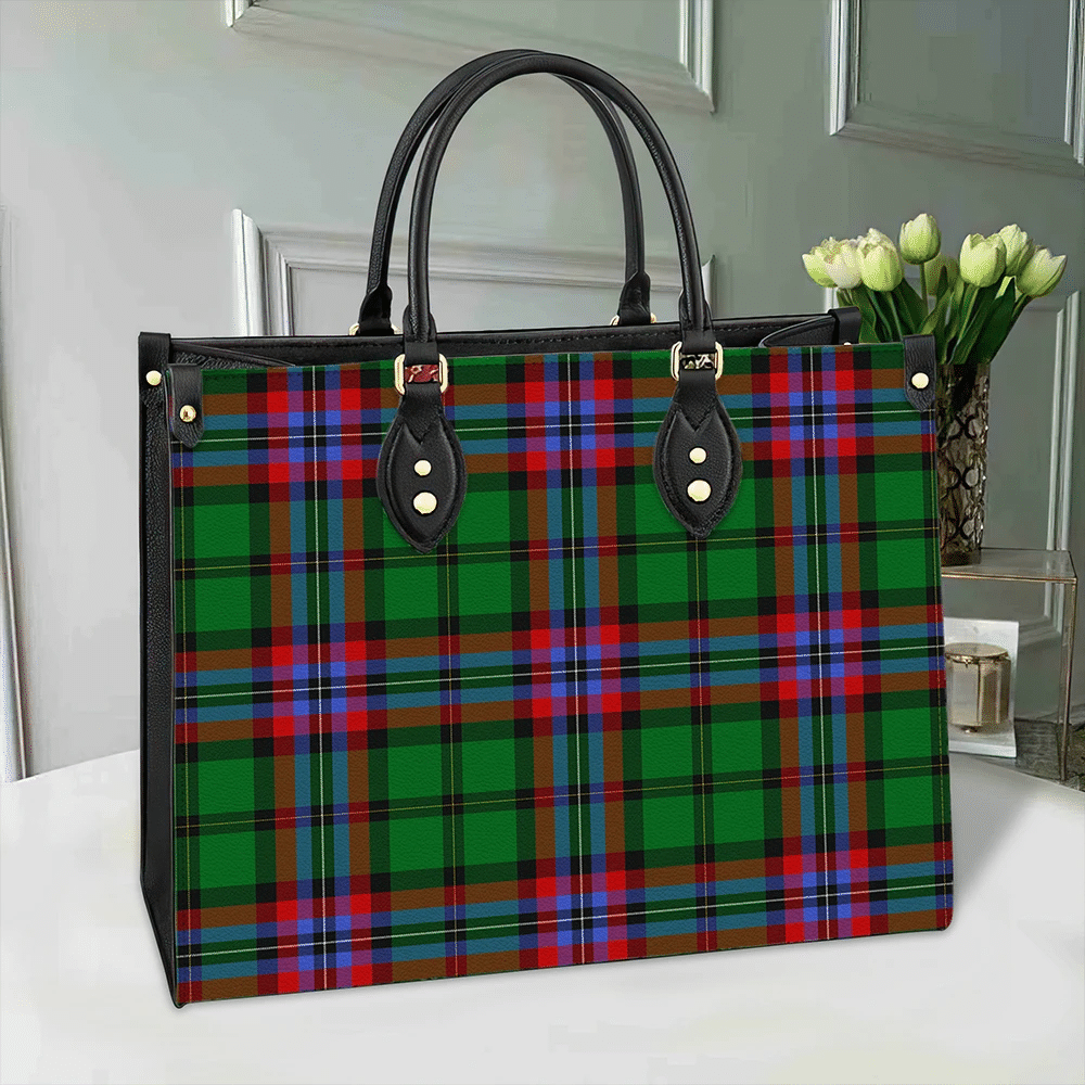 Clan McGeachie Tartan Leather Bag PV32 Clan McGeachie Tartan Today   