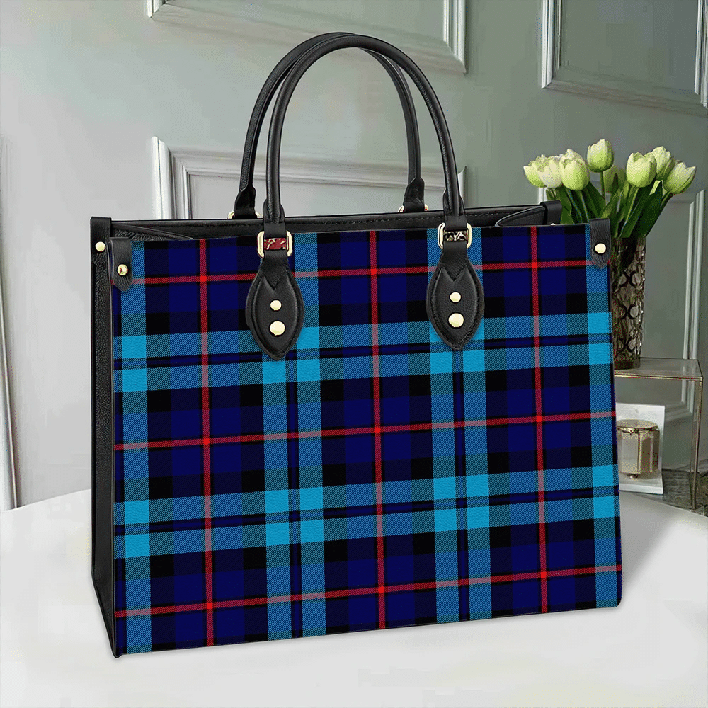 Clan McCorquodale Tartan Leather Bag KK65 Clan McCorquodale Tartan Today   