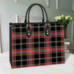 Clan Norwegian Night Tartan Leather Bag YW72 Clan Norwegian Tartan Today   