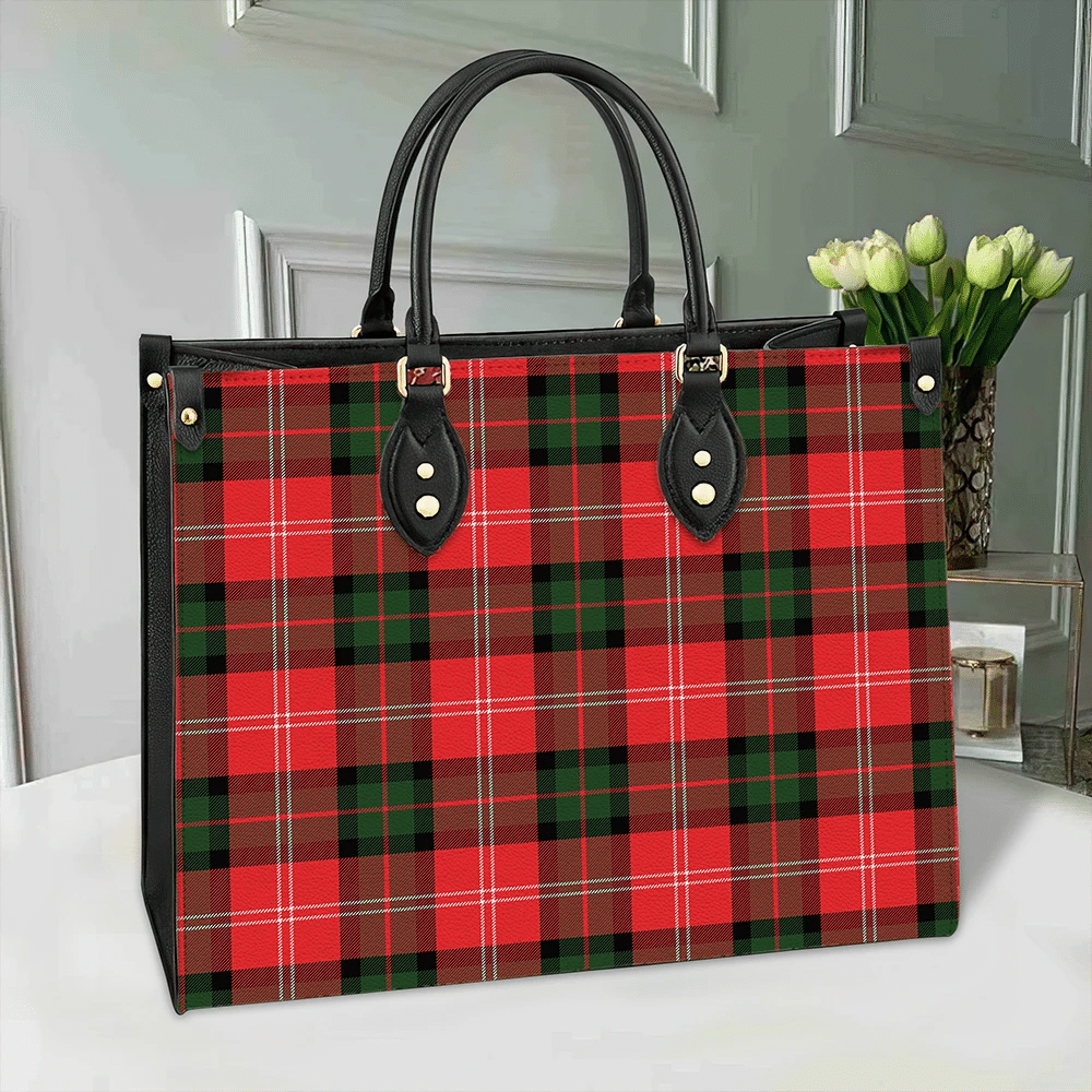 Clan Nesbitt Modern Tartan Leather Bag AV38 Clan Nesbitt Tartan Today   