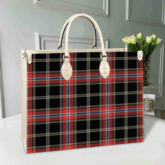 Clan Norwegian Night Tartan Leather Bag YW72 Clan Norwegian Tartan Today   