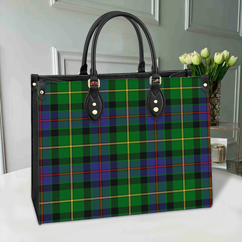 Clan Tait Modern Tartan Leather Bag PD56 Clan Tait Tartan Today   