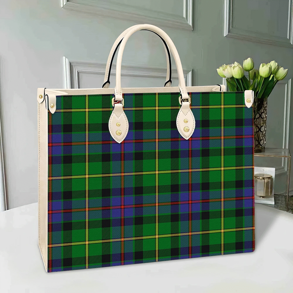 Clan Tait Modern Tartan Leather Bag PD56 Clan Tait Tartan Today   