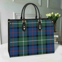 Clan Davidson Of Tulloch Tartan Leather Bag BQ67 Clan Davidson Tartan Today   