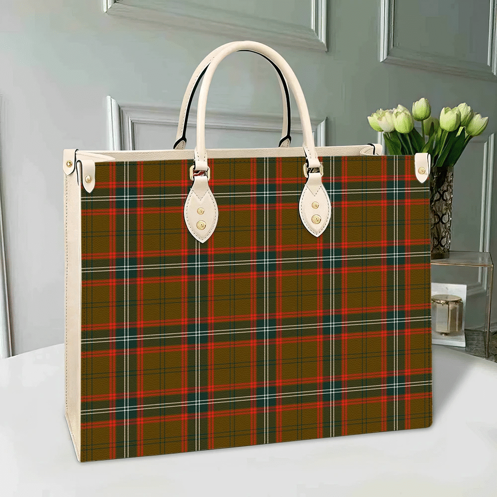 Clan Seton Hunting Modern Tartan Leather Bag NV50 Clan Seton Tartan Today   