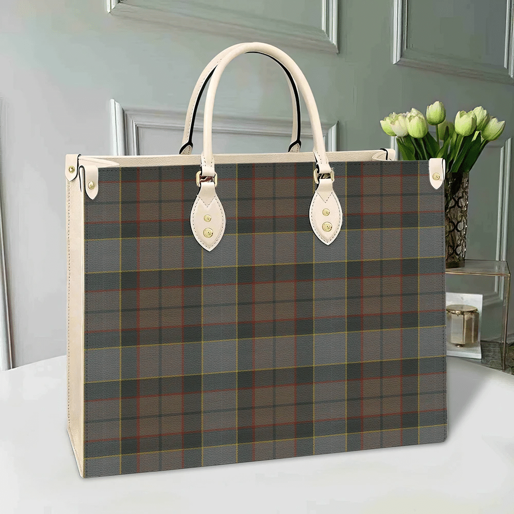 Clan Outlander Fraser Tartan Leather Bag DV59 Clan Fraser Tartan Today   