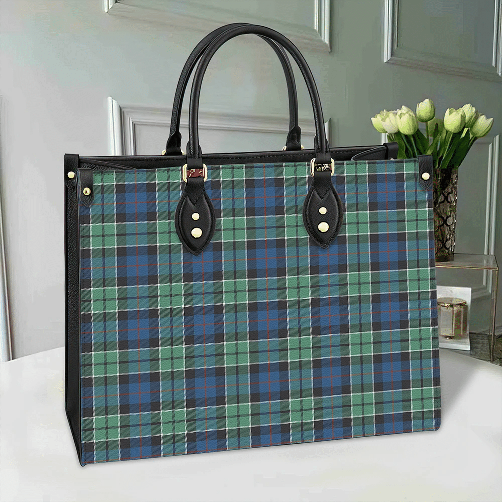 Clan Leslie Hunting Tartan Leather Bag IA18 Clan Leslie Tartan Today   