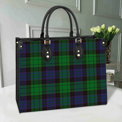 Clan Stewart Old Modern Tartan Leather Bag ZY20 Clan Stewart Tartan Today   