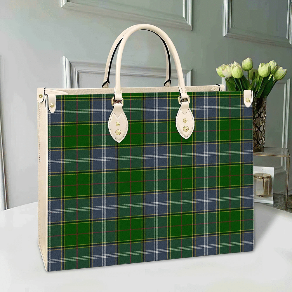 Clan Pringle Tartan Leather Bag GF29 Clan Pringle Tartan Today   