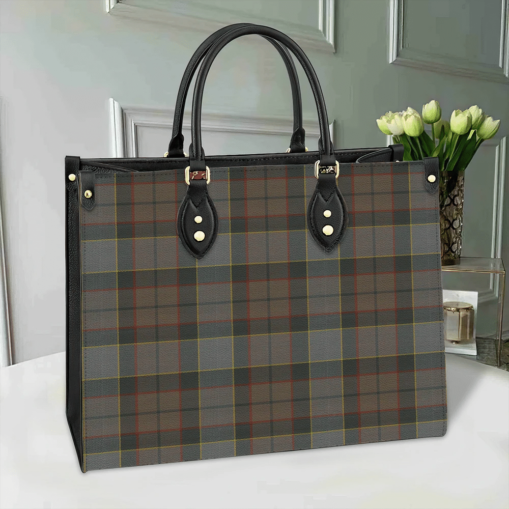 Clan Outlander Fraser Tartan Leather Bag DV59 Clan Fraser Tartan Today   