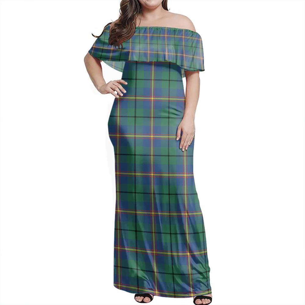 Clan Carmichael Ancient Tartan Hawaii Dress DJ36 Clan Carmichael Tartan Hawaii Dress   