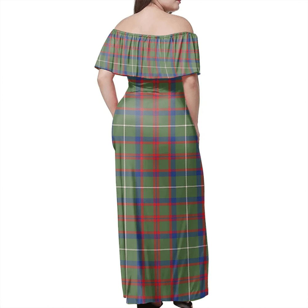 Clan Shaw Green Modern Tartan Hawaii Dress DV82 Clan Shaw Tartan Hawaii Dress   