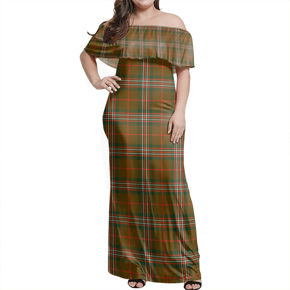 Clan Scott Brown Modern Tartan Hawaii Dress VF55 Clan Scott (Scott Tartan) Tartan Hawaii Dress   