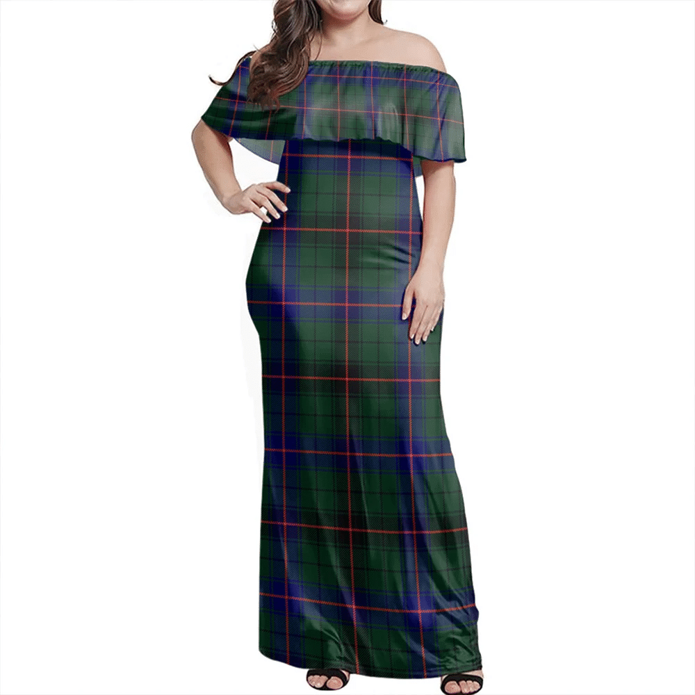 Clan Davidson Modern Tartan Hawaii Dress UE56 Clan Davidson Tartan Hawaii Dress   