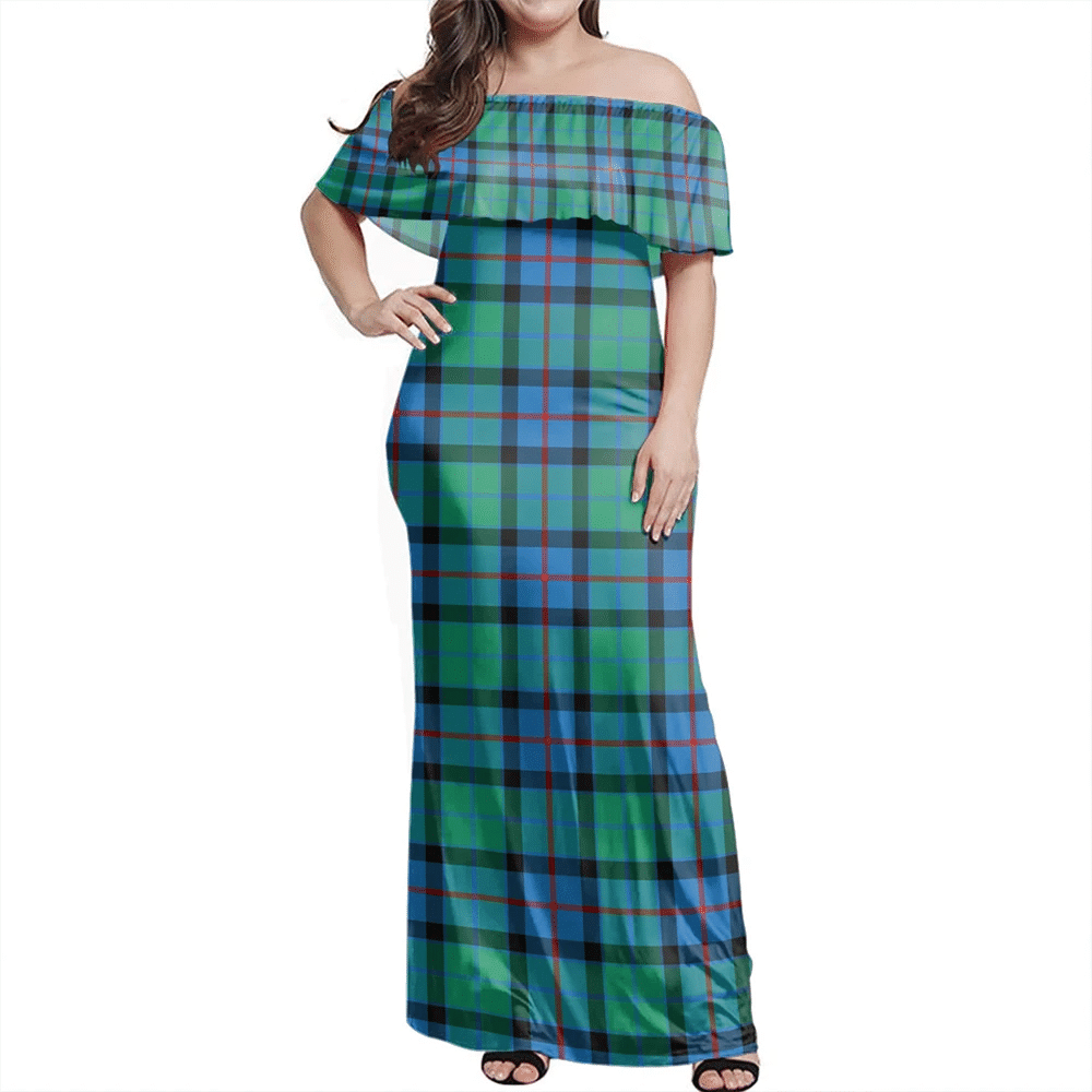 Clan Flower Of Scotland Tartan Hawaii Dress DO12 Clan Flower Of Scotland Tartan Hawaii Dress   