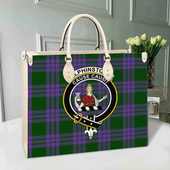 Clan Elphinstone Tartan Crest Leather Bag AI53 Clan Elphinstone Tartan Today   