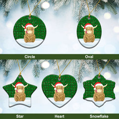 Clan Don Tartan Christmas Ceramic Ornament Highland Cows Style NG64 Don Tartan Tartan Ornament   