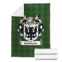 Clan McMurdo Tartan Coat of Arms BlanketHE11 Clan Hall Tartan Today   