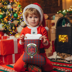 Clan Kelly of Sleat Red Tartan Crest Christmas Stocking PS39 Kelly of Sleat Red Tartan Tartan Stocking   