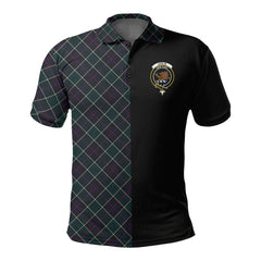 Clan Leslie Hunting Modern Tartan Polo Shirt Half of Me - Cross Style NP42 Leslie Hunting Modern Tartan Tartan Polo   