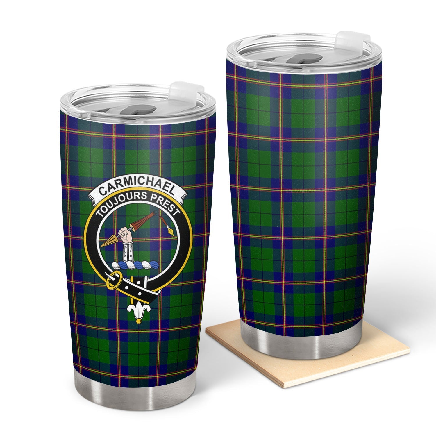 Clan Carmichael Modern Tartan Crest Tumbler LP97 Clan Carmichael Tartan Today   