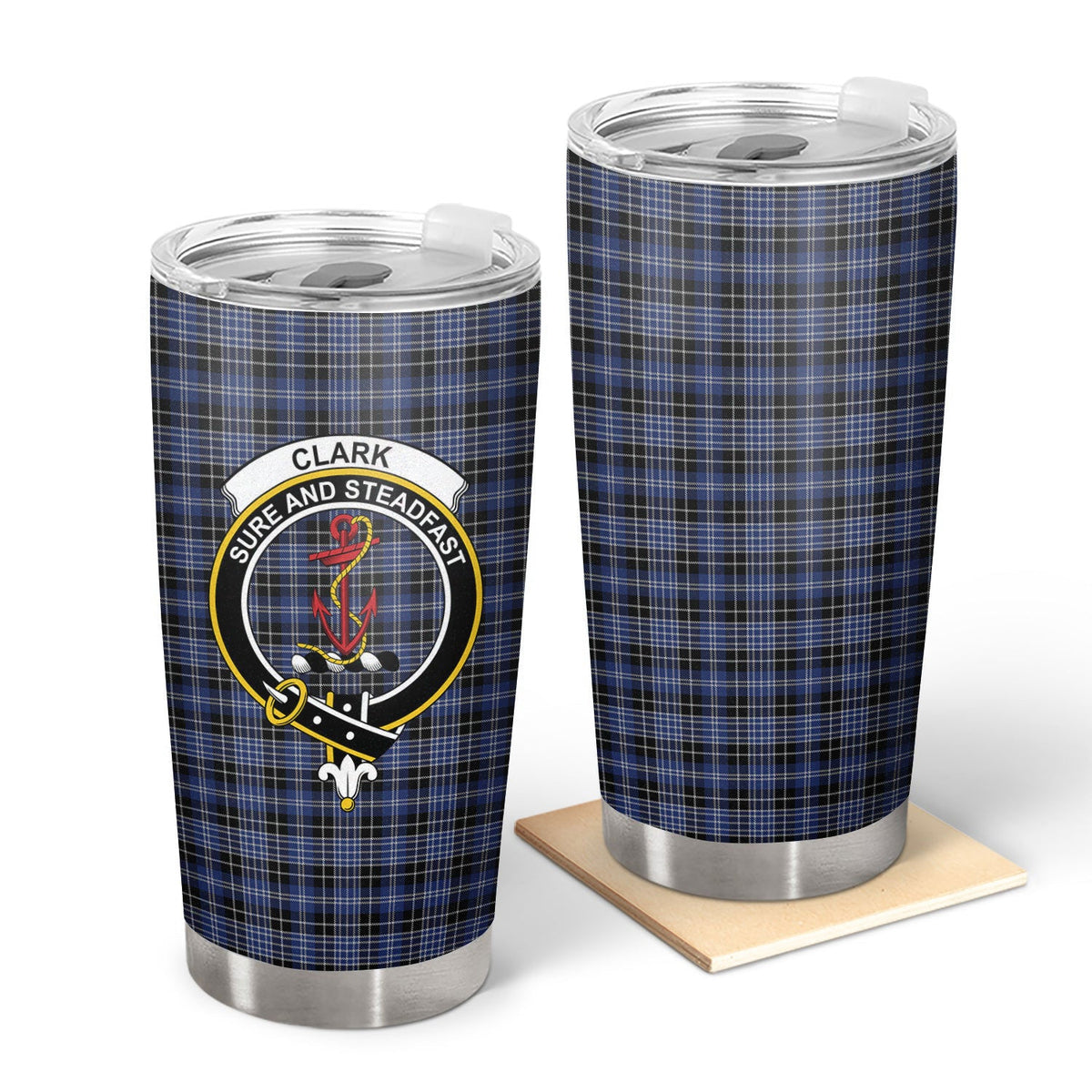 Clan Clark Modern Tartan Crest Tumbler ZN90 Clan Clark Tartan Today   