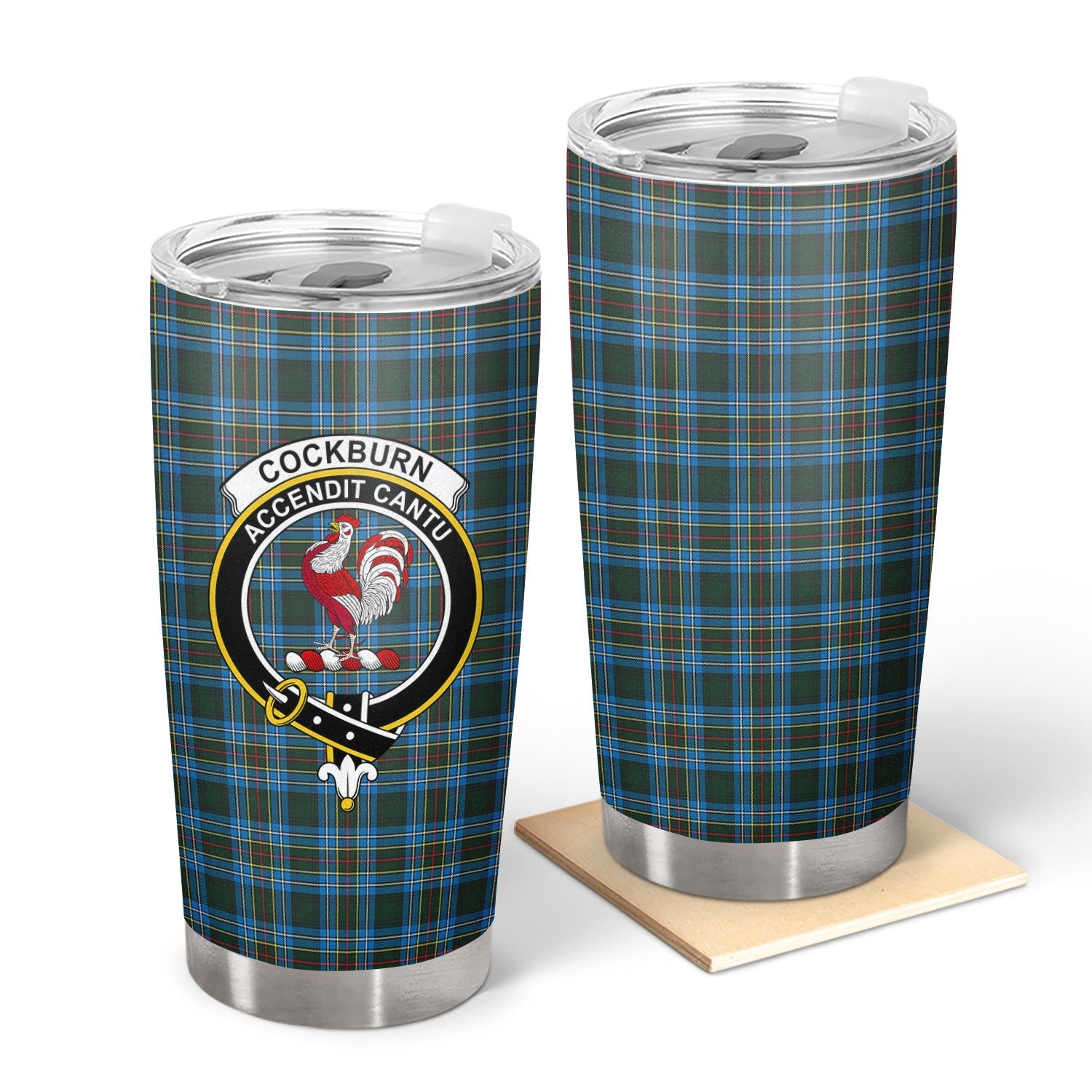 Clan Cockburn Modern Tartan Crest Tumbler HT92 Clan Cockburn Tartan Today   