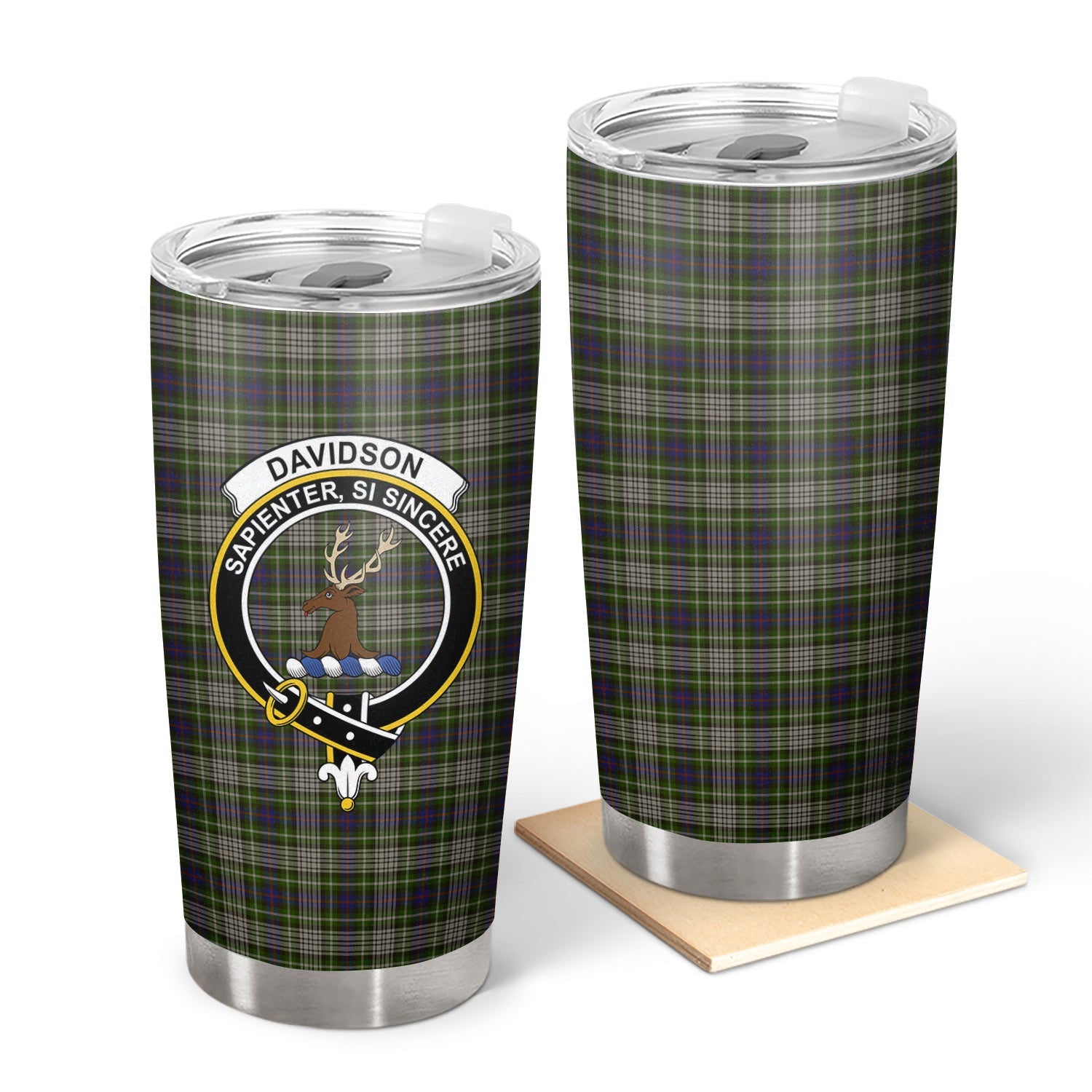 Clan Davidson Tulloch Dress Tartan Crest Tumbler HA61 Clan Davidson Tartan Today   